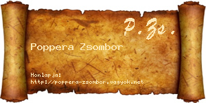 Poppera Zsombor névjegykártya